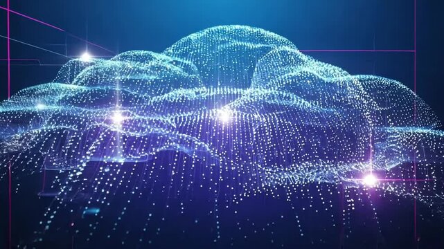 Cloud computing and Big data concept. 5G connectivity of digital data and futuristic information. Abstract hi-speed internet of things IOT big data cloud computing