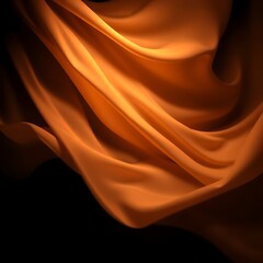 Obraz premium Dynamic motion, unusual original fine art photograph. Warm, slightly dark, soft professional photography. Abstract dark elegant background with soft wavy folds, drapery, gradient, light lines