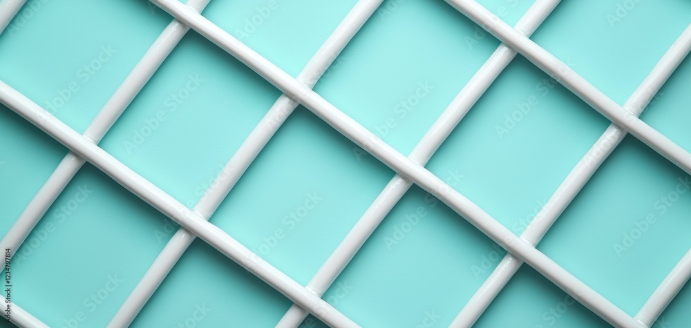 Aufkleber a textured, light blue background with a white lattice pattern creating a modern and stylish design.