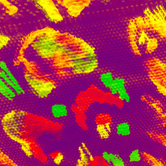 Yellow Animal Print Home Decor. Brown Art. Brown