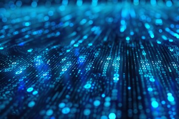 Display of binary numbers on monitor. visualizing complex computations or algorithms in action. Neural network ai generated