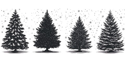Obraz premium winter forest background