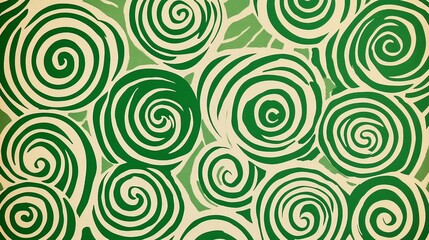 Green and white swirl pattern