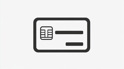 Credit Card Chip Online Payment Digital Finance Icon