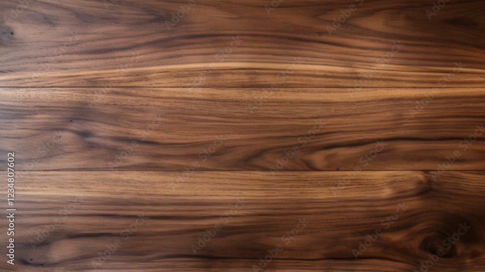 Aufkleber high-resolution background texture of rich brown walnut wood featuring natural grain patterns for de