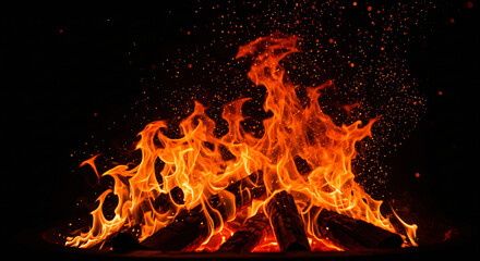 Burning Firewood background