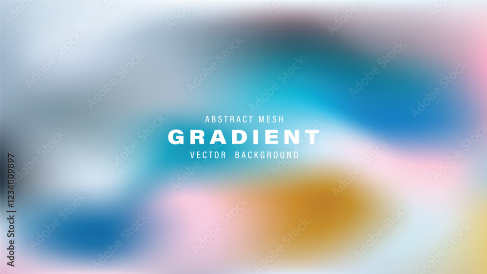 Poster abstract mesh gradient vector background design pastel colors blurred