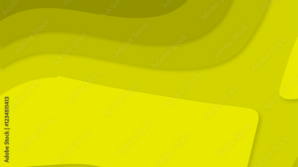 Poster abstract realistic colorful papercut backgorund with wavy layers. 3d topography relief. abstract pap