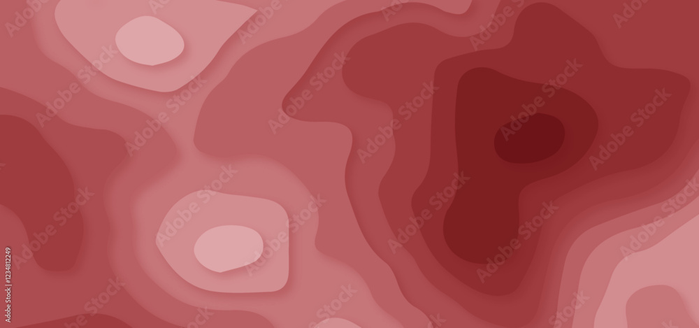 Poster pink gradient colorful wavy overlapping layers of papercut background. pink gradient paper cut backg