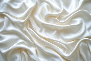 Soft white fabric draped elegantly on a surface showcasing smooth textures and gentle folds in natural light