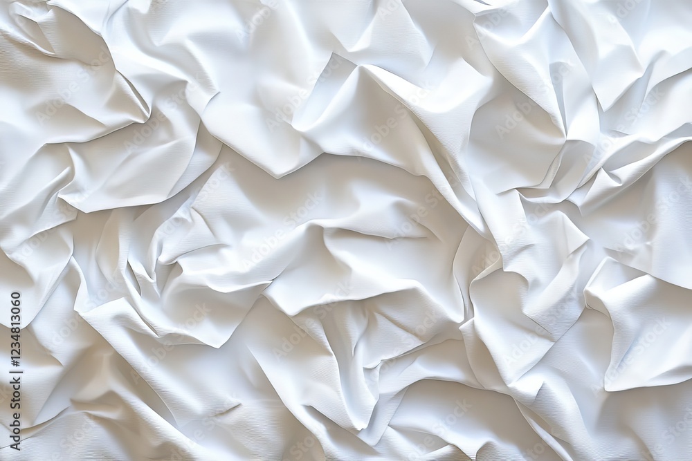 Aufkleber Wavy white fabric creating an elegant texture suitable for backgrounds and design projects