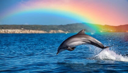 Fototapeta premium dolphin jumping out of the sea