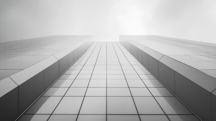White and Gray Tiled Facade of a Modern Building