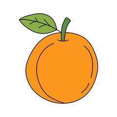 Kawaii Fruit Clipart: Cartoon Fruit Clipart: Colorful Doodle Fruit Clipart