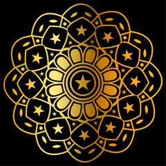 indian flower mandala art design