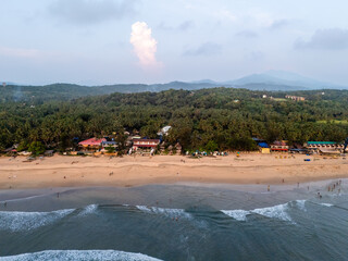 Agonda Beach in Goa Indien von oben