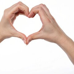 Obraz premium Hands Forming Heart Shape: A simple yet powerful gesture of love and affection, two hands gracefully intertwine to form a heart shape, symbolizing connection, compassion, and tenderness. 