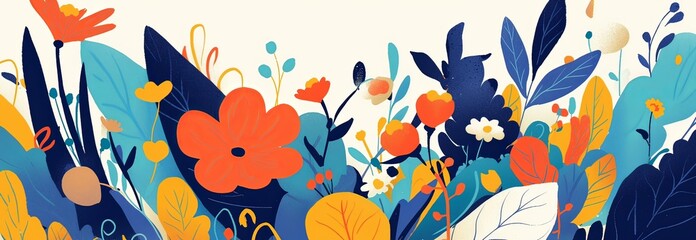 Fototapeta premium Set of 3 colorful cards featuring vibrant flowers in a variety of styles, perfect for greeting cards or decorative designs with a floral theme.
