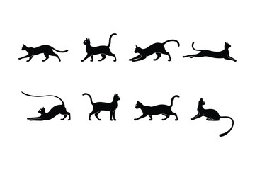 Sleek Black Cat Silhouettes – Vector Art for Apparel, Branding  Decor