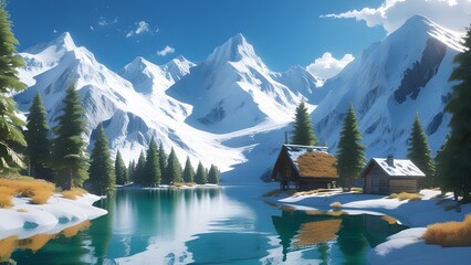 A breathtaking view of snow capped mountain
Generative AI