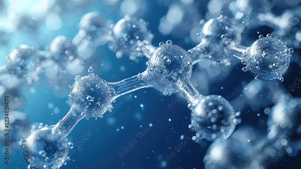 Poster abstract representation of a molecular structure