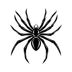 Giant Spider silhouette vector illustration 