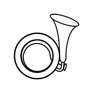 black outline tuba musical instrument clip art preview