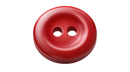 Fototapeta premium red button isolated on white background 