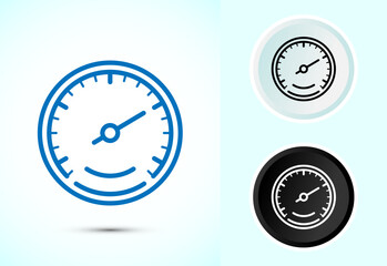 Speedometer Icon design illustration, Speed indicator sign symbol