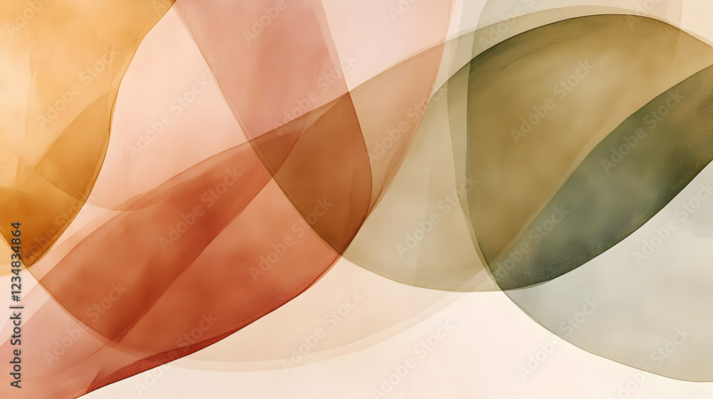 Aufkleber abstract fluid shapes in warm tones creating a serene background for design use