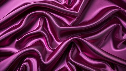 Obraz premium Red and Purple Silk Satin Background with Shiny Fabric Texture, Creating a Luxurious and Elegant Flow with Vibrant, Rich Colors for a Sophisticated Visual Effect