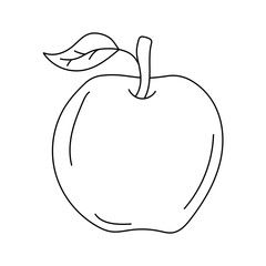 Doodle Fruit Clipart: Kawaii Fruit Clipart: Outline Fruit Graphics