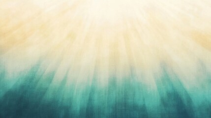Abstract light rays, teal and beige gradient background.