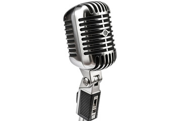 Fototapeta premium Vintage silver microphone for professional use.