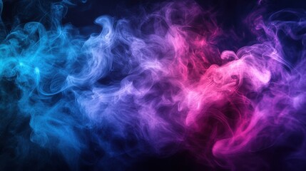 Fototapeta premium Abstract colorful smoke swirls in deep moody colors for artistic backgrounds and wallpapers