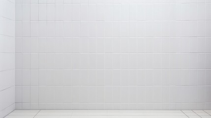 Stylish White Chequered Tile Background for Modern Bathroom with Light and Spacious Floor Design, Ideal for Interior Decor Inspiration