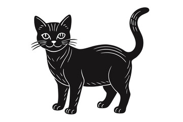 black cat cartoon