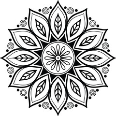 Creative Mandala line art element design