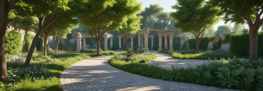 Palos y estructuras para ambientar un jard&iacute;n o parque, estructuras de acero, espacios verdes