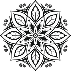 Creative Mandala line art element design