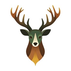 Naklejka premium deer head vector