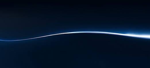 Abstract Blue Wave Glowing Light Trail Dark Background Smooth Curve Digital Art Modern Design