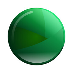 green glossy round button
