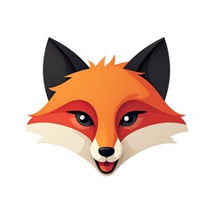 Obraz premium red fox vector illustration