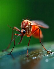 close up of a fly,mosquito isolated on transparent background. 