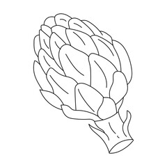 Cartoon Vegetable Clipart: Kawaii Vegetable Clipart: Outline Vegetable Vector Graphics