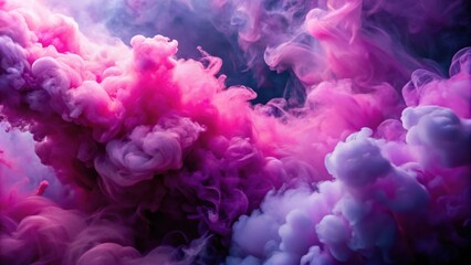 Obraz premium Abstract swirl of vibrant pink and purple smoke, creating a visually captivating and dreamlike scene.