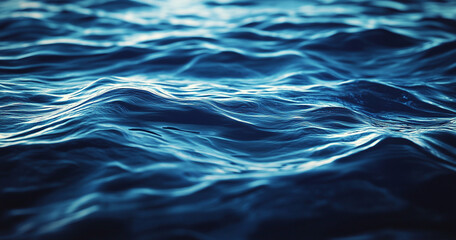 Intense Blue Water in a Close-Up Swirl