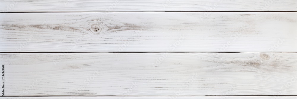 Poster White Wooden Textured Desktop Background Overhead View For Use in Design Projects and Creative Workspaces