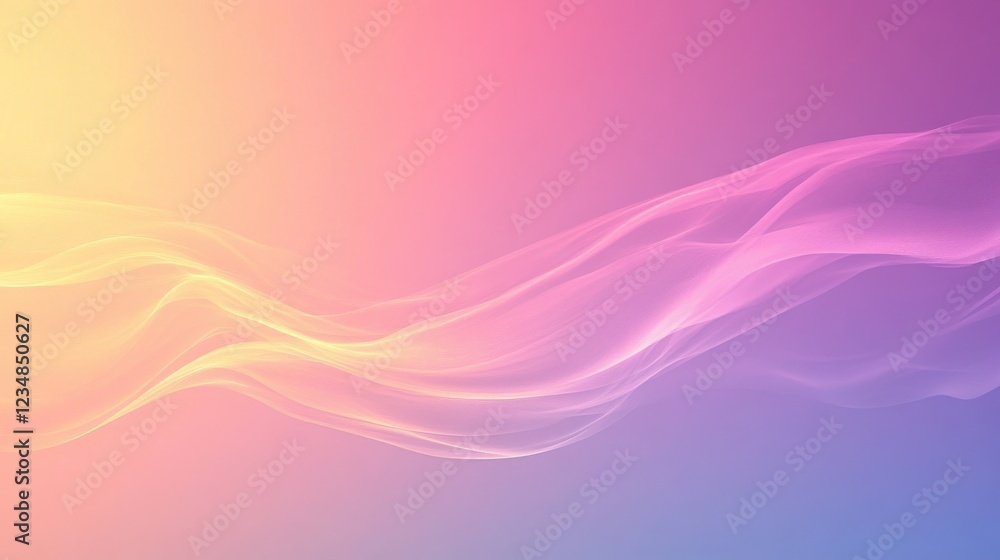 Poster abstract smoke background with smooth pastel gradient in minimalist design